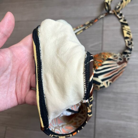 Vintage Multi Animal Print Halter Neck One Piece Swimsuit Size XS - Picture 4 of 5